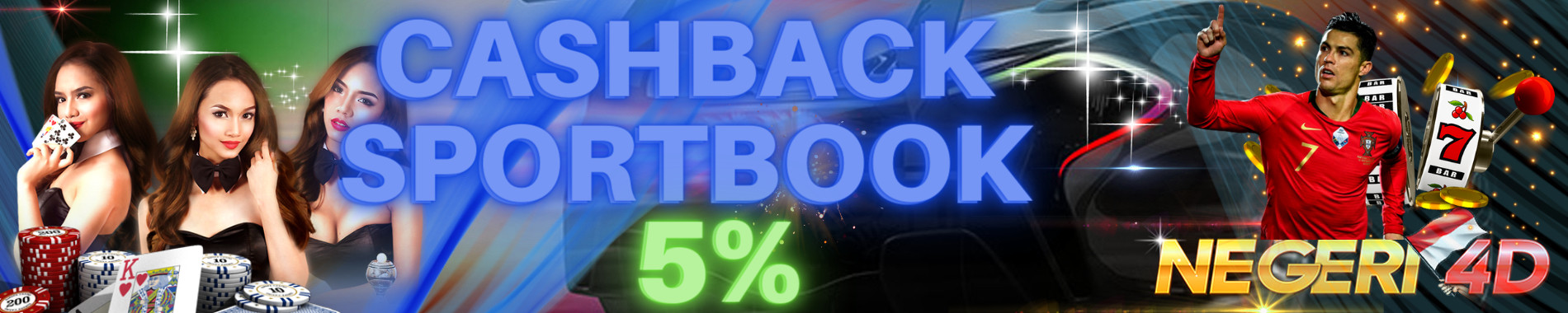 Cashback sportbook 5%, Negeri4d